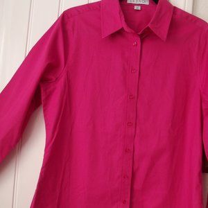 LE3NO USA Pink Long Sleeve Shirt No Iron